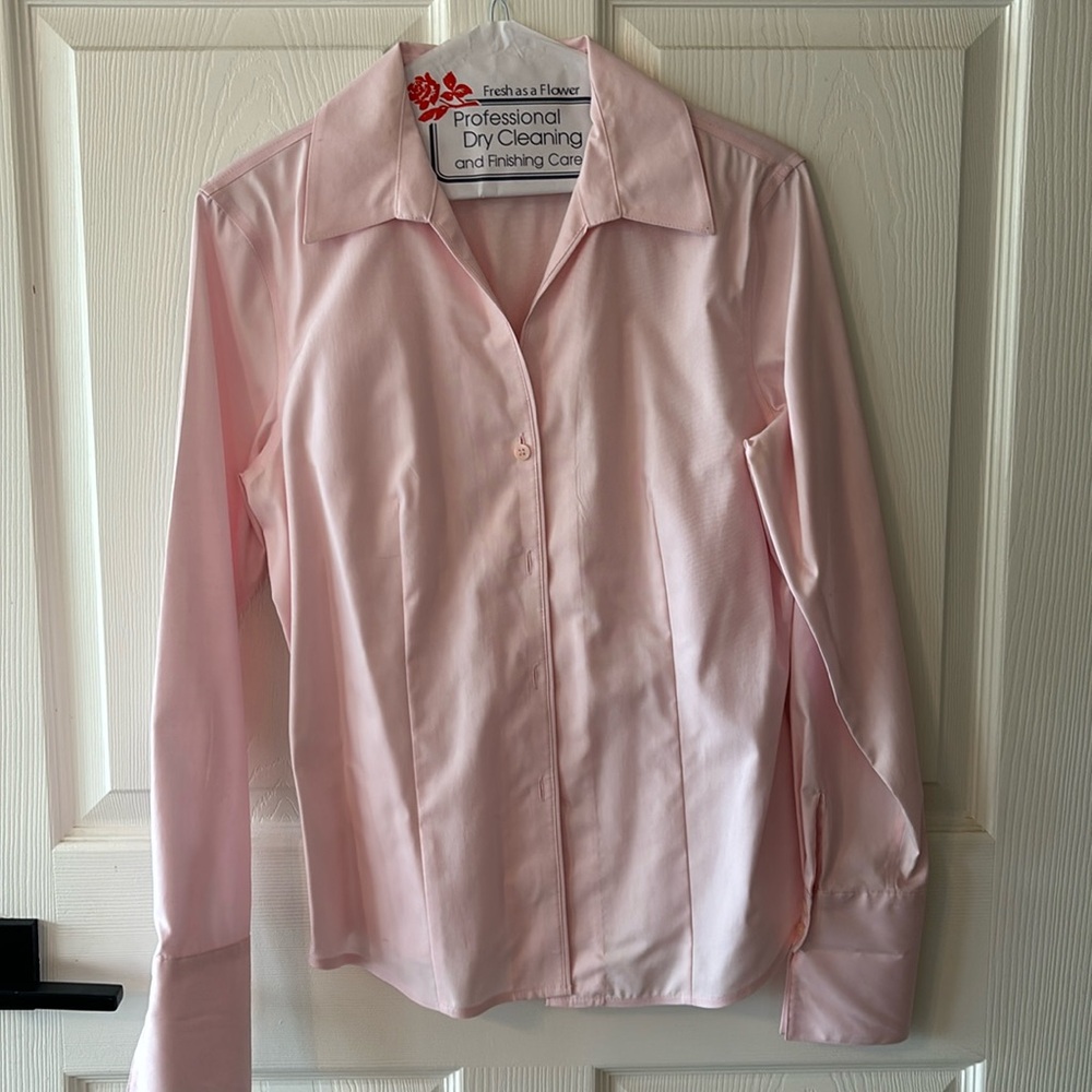 Pink button down dress shirt